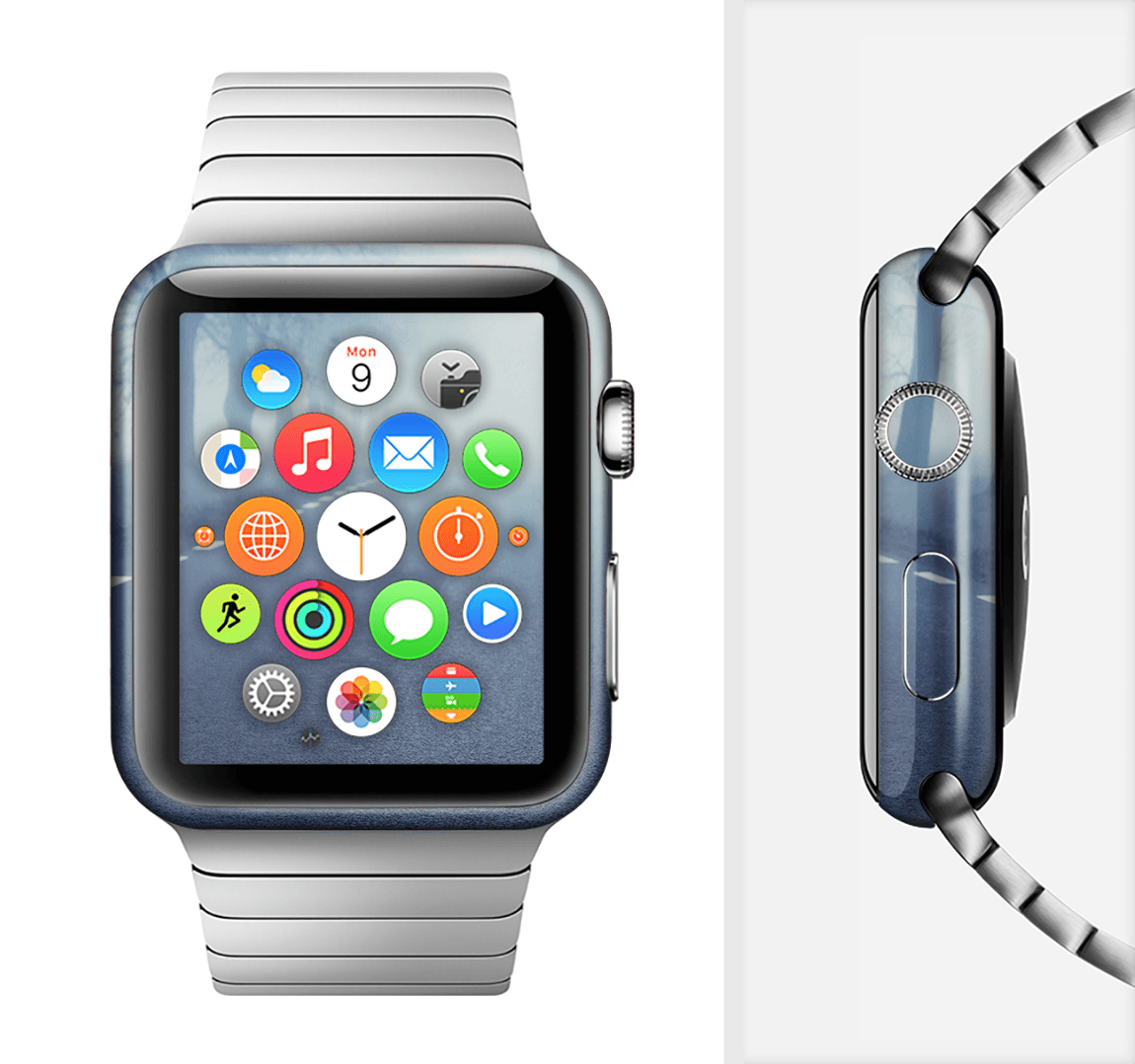 image-The Foggy Back Road Full-Body Skin Kit for the Apple Watch