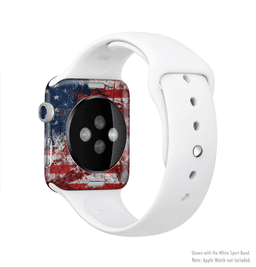 image-The Grungy American Flag Full-Body Skin Kit for the Apple Watch