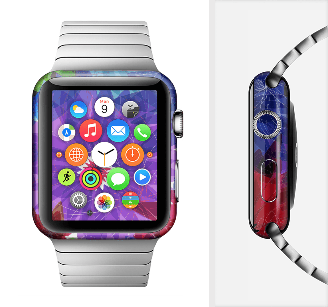 image-The Boldly Colored Flowers Full-Body Skin Kit for the Apple Watch