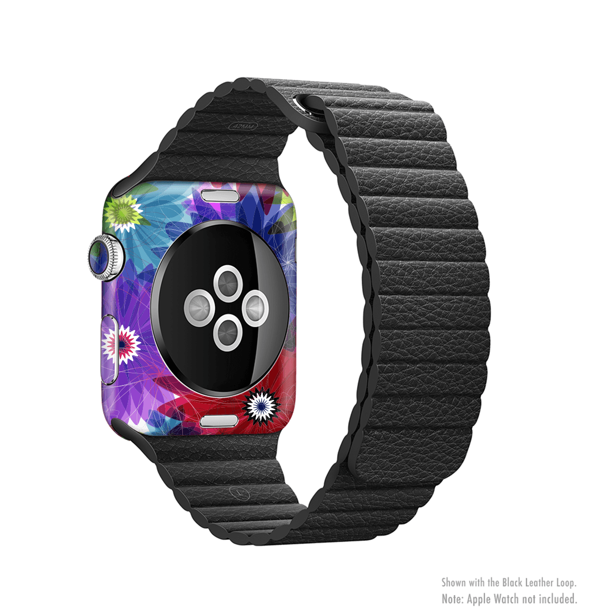 image-The Boldly Colored Flowers Full-Body Skin Kit for the Apple Watch