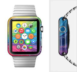 image-The Neon Colored Swirled Full-Body Skin Kit for the Apple Watch