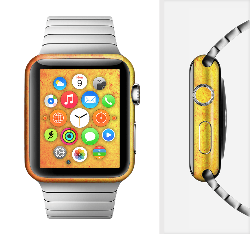 image-The Orange Vibrant Texture Full-Body Skin Kit for the Apple Watch