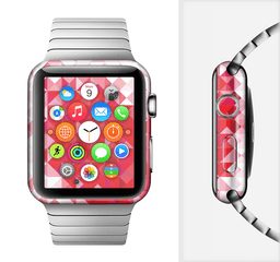 image-The Geometric Faded Red Heart Full-Body Skin Kit for the Apple Watch