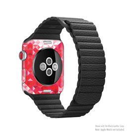 image-The Geometric Faded Red Heart Full-Body Skin Kit for the Apple Watch