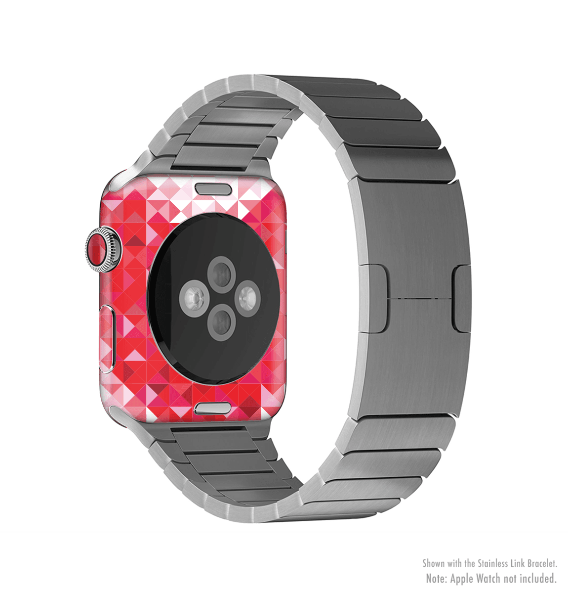 image-The Geometric Faded Red Heart Full-Body Skin Kit for the Apple Watch