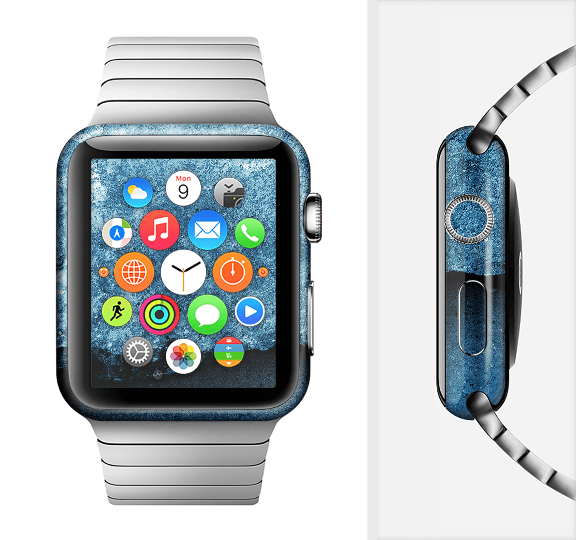 image-The Blue Broken Concrete Full-Body Skin Kit for the Apple Watch