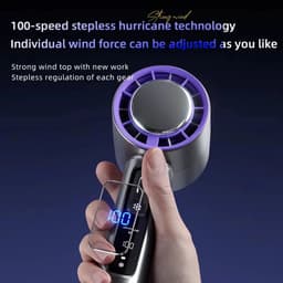 image-Portable Handheld Turbo Fan 100 Wind Speeds Adjustable Mini Personal