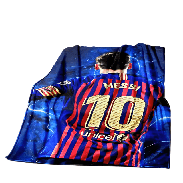 image-Football Star Flannel Blanket - Super Soft, 150x200 cm