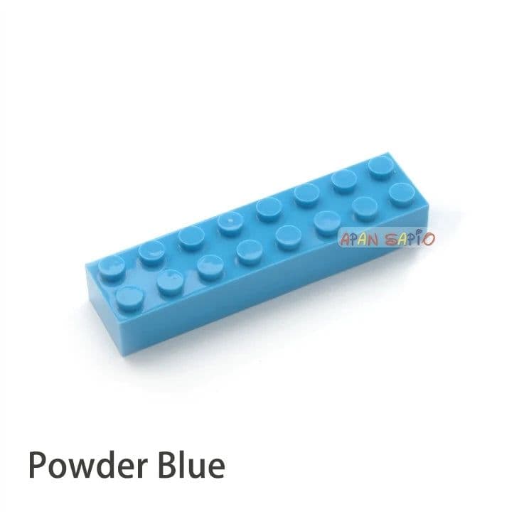 image-20pcs DIY Building Blocks Thick 2x8 Dots Educational Creative Toys for Children Figures Plastic Bricks Size Compatible With 3007