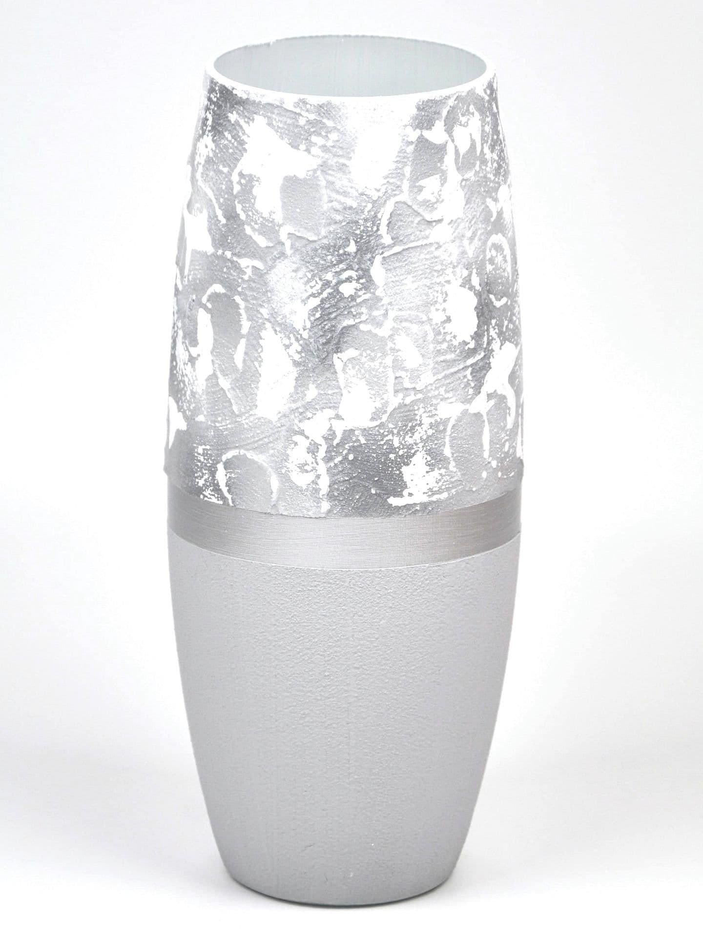 image-Marble Imitation Painted Art Glass Oval Vase for Flowers | Interior Design | Home Decor | Table vase | 7736/250/sh106