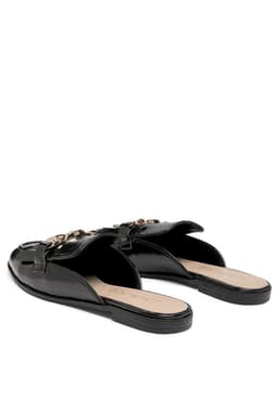 image-Gladioli Metal Buckled Fringe Detail Mules
