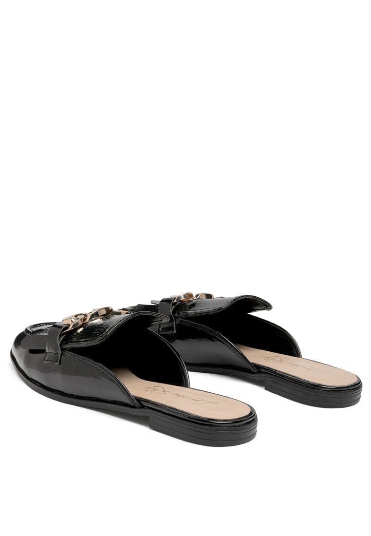 image-Gladioli Metal Buckled Fringe Detail Mules