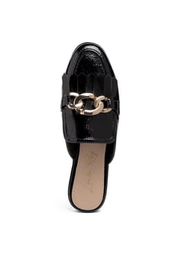 image-Gladioli Metal Buckled Fringe Detail Mules