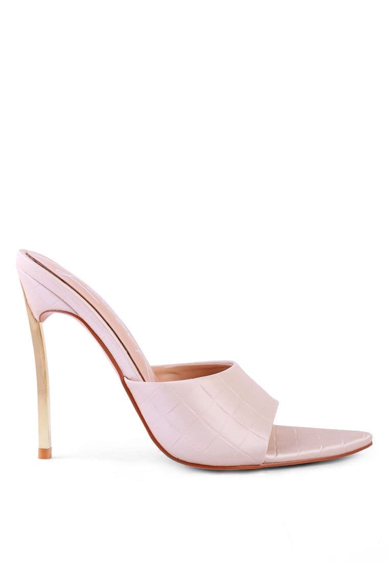 image-Bottoms Up Strappy Slip On Stiletto Heels