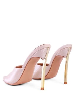 image-Bottoms Up Strappy Slip On Stiletto Heels