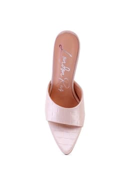 image-Bottoms Up Strappy Slip On Stiletto Heels