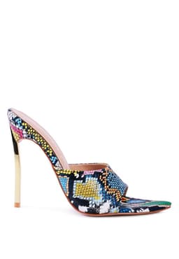 image-Bottoms Up Strappy Slip On Stiletto Heels