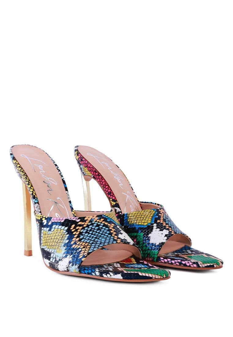 image-Bottoms Up Strappy Slip On Stiletto Heels