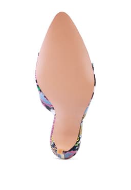 image-Bottoms Up Strappy Slip On Stiletto Heels