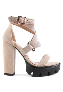 image-Fresh Daisy Harness Straps Block Heel Sandals