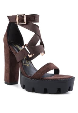 image-Fresh Daisy Harness Straps Block Heel Sandals