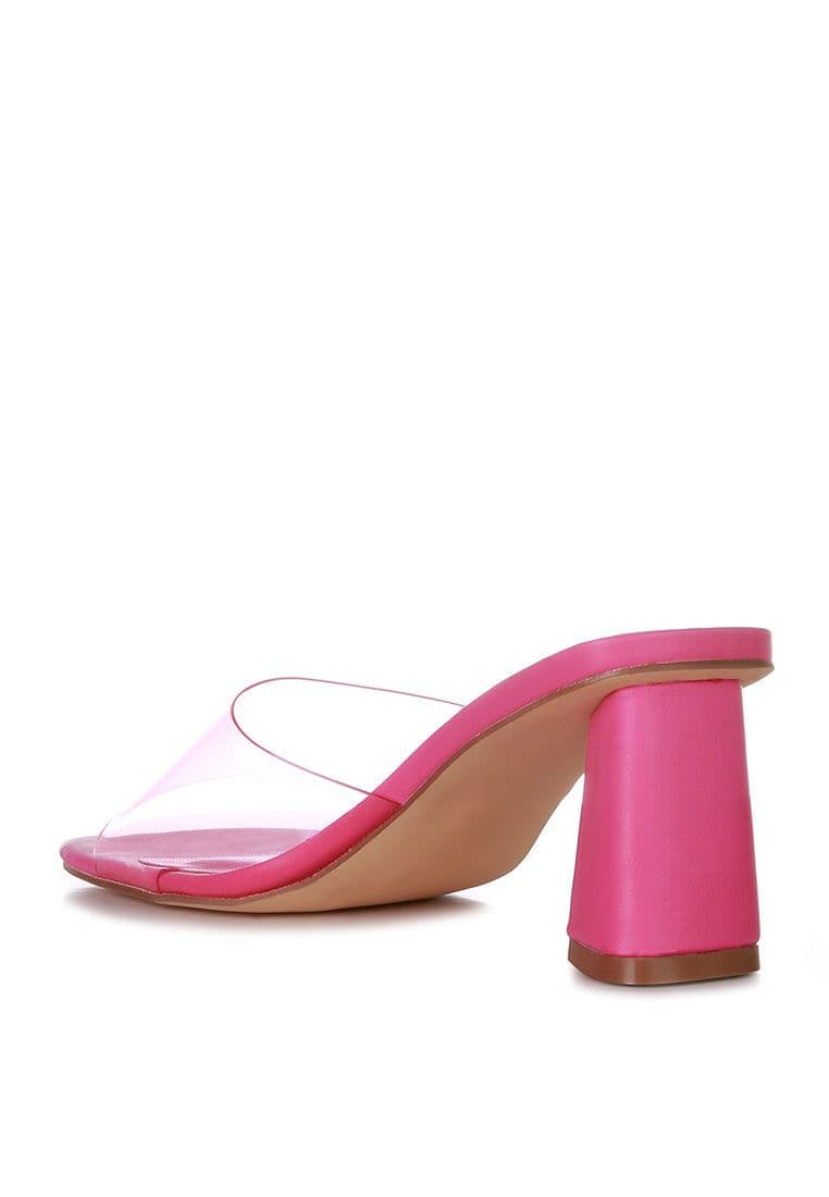 image-Clear Flirt Clear Strap Slip On Heel Sandals
