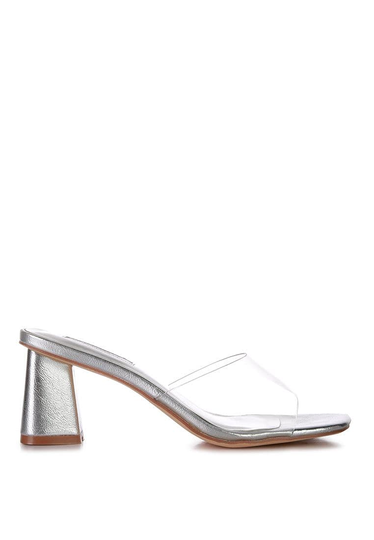 image-Clear Flirt Clear Strap Slip On Heel Sandals
