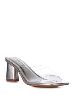 image-Clear Flirt Clear Strap Slip On Heel Sandals