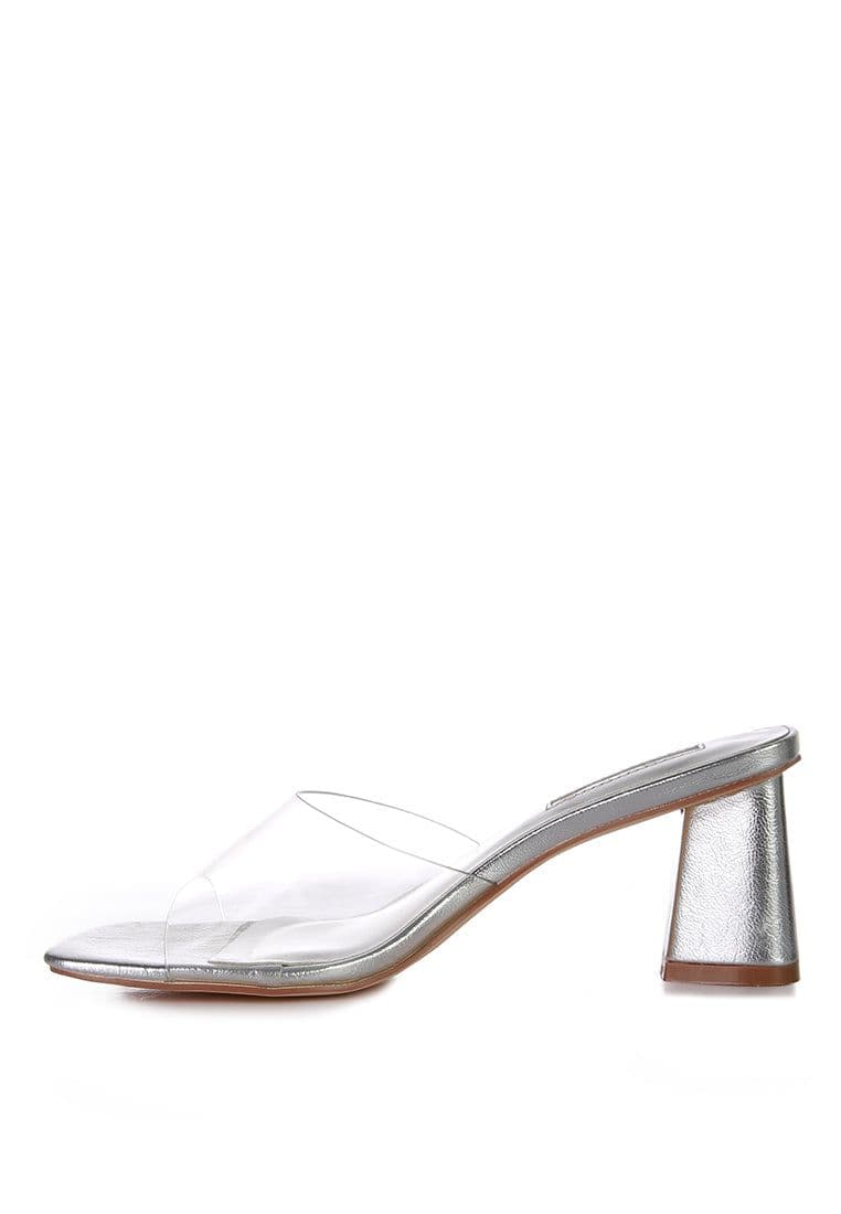 image-Clear Flirt Clear Strap Slip On Heel Sandals