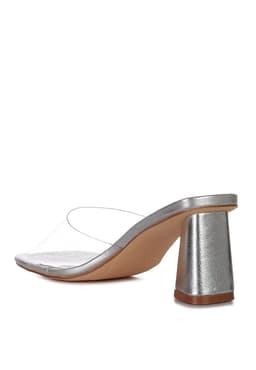 image-Clear Flirt Clear Strap Slip On Heel Sandals