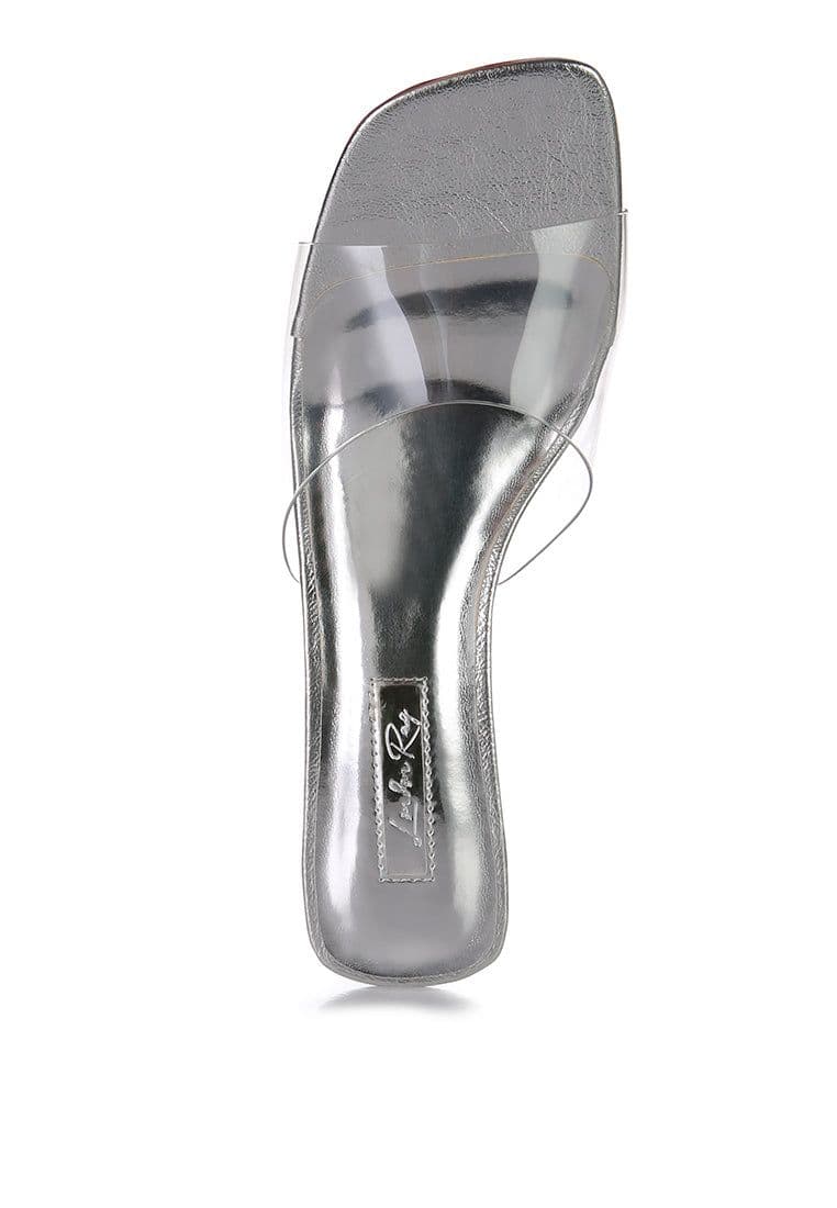 image-Clear Flirt Clear Strap Slip On Heel Sandals