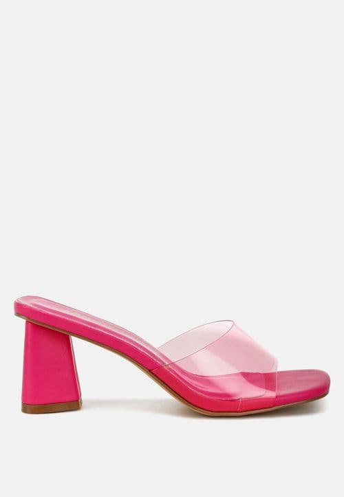 image-Clear Flirt Clear Strap Slip On Heel Sandals