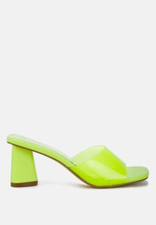 image-Clear Flirt Clear Strap Slip On Heel Sandals