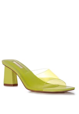 image-Clear Flirt Clear Strap Slip On Heel Sandals