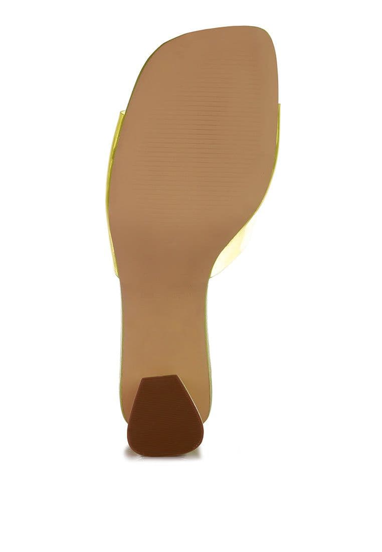 image-Clear Flirt Clear Strap Slip On Heel Sandals