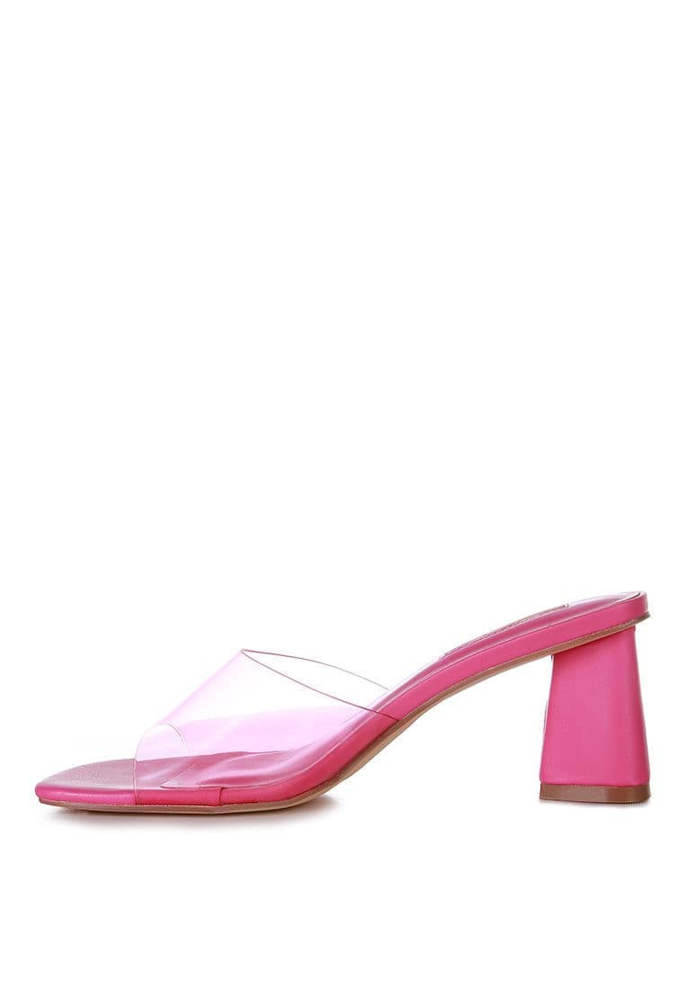 image-Clear Flirt Clear Strap Slip On Heel Sandals