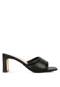 image-Celine Quilted Italian Block Heel Sandals
