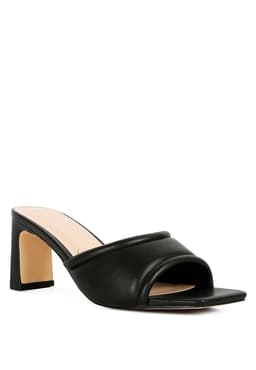 image-Celine Quilted Italian Block Heel Sandals