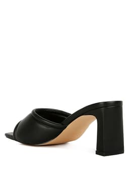 image-Celine Quilted Italian Block Heel Sandals