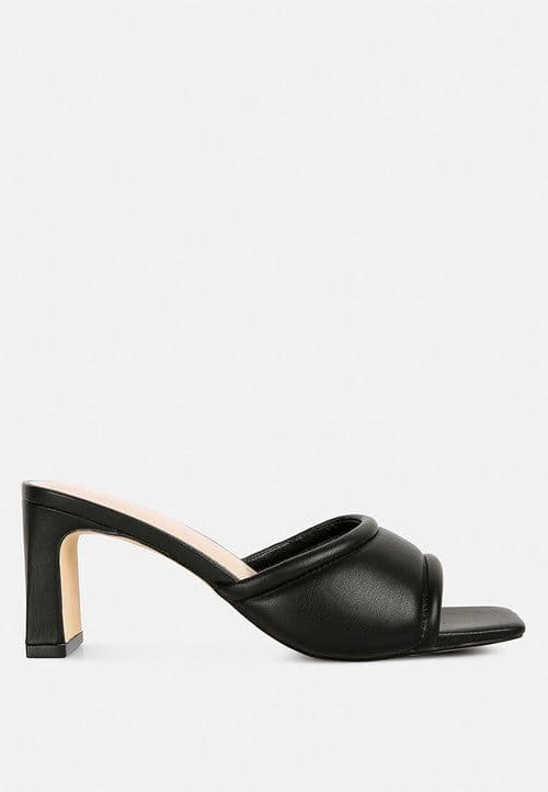 image-Celine Quilted Italian Block Heel Sandals