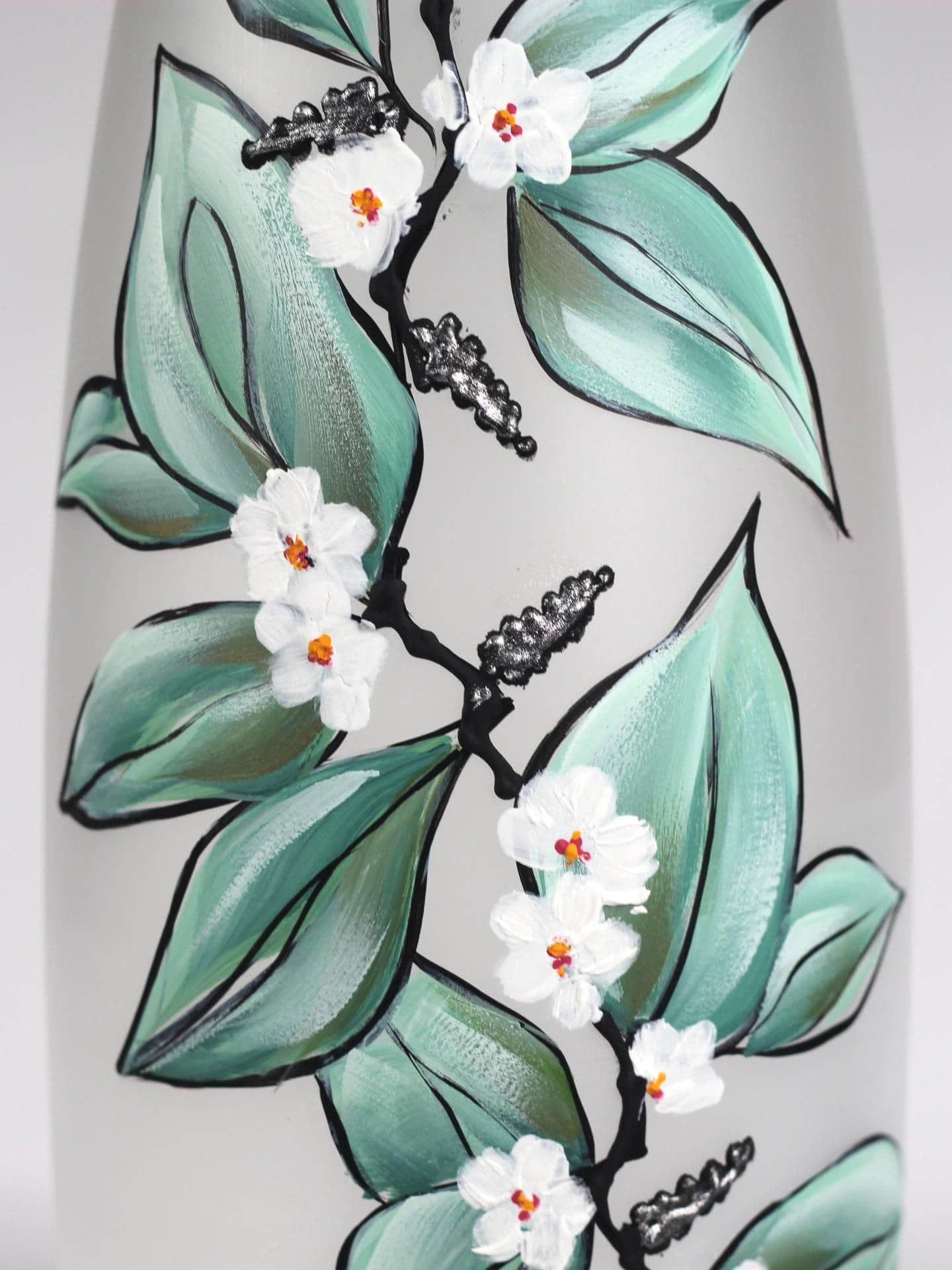image-floor green art decorative glass vase 7124/400/sh337