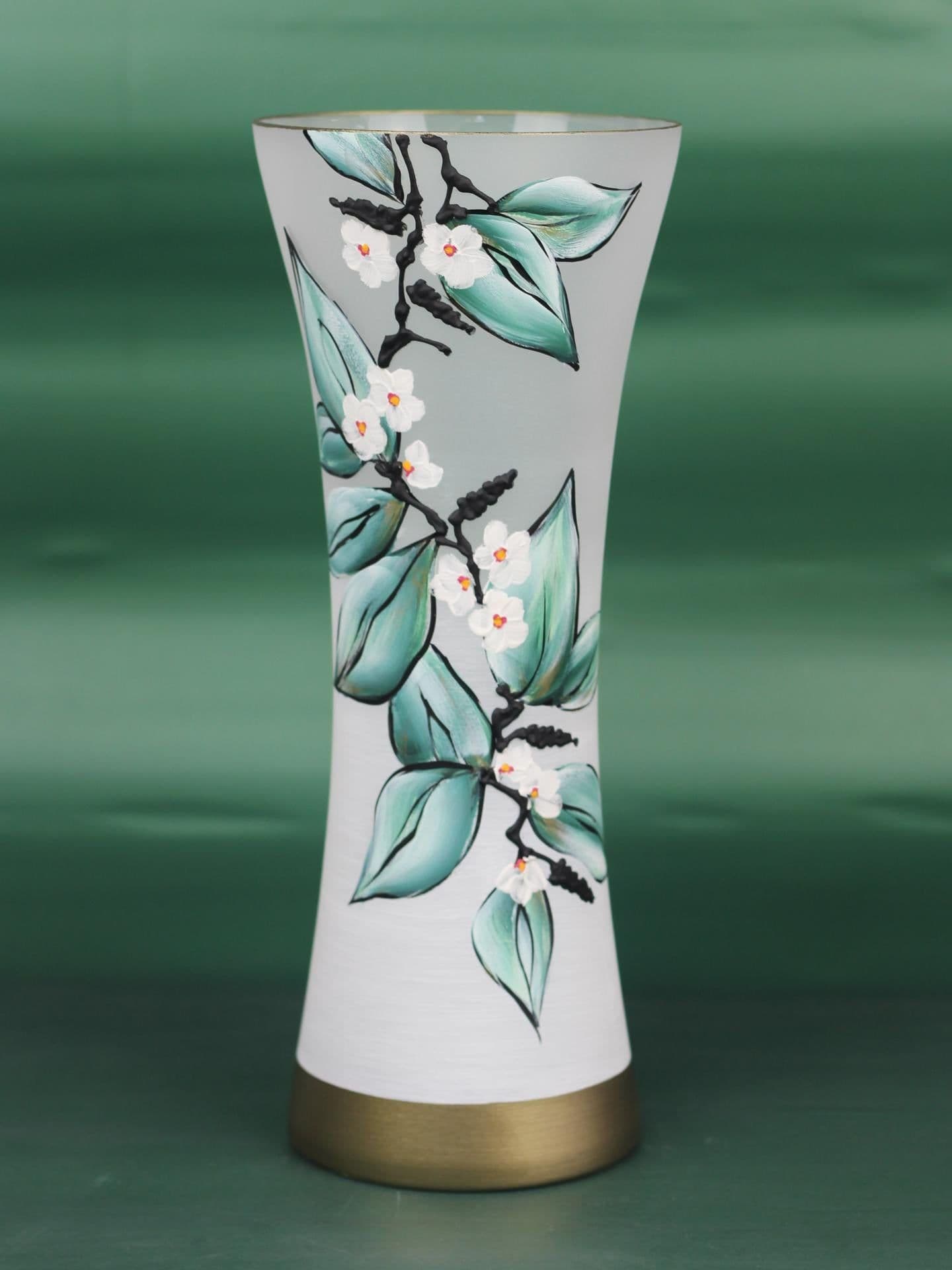 image-floor green art decorative glass vase 7756/360/sh337