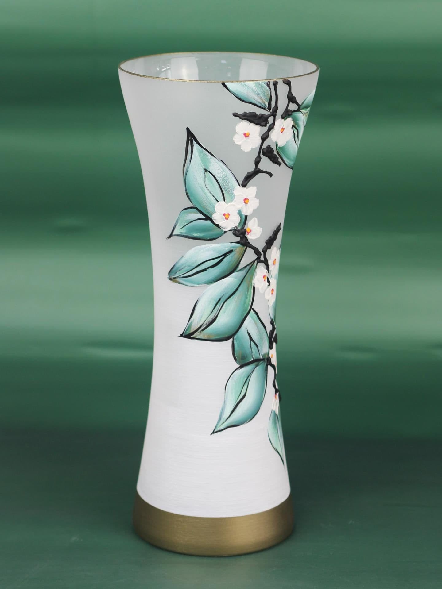 image-floor green art decorative glass vase 7756/360/sh337