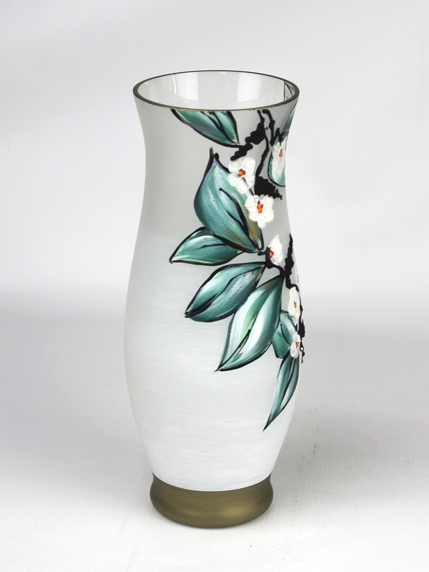 image-table green art decorative glass vase 8290/300/sh337