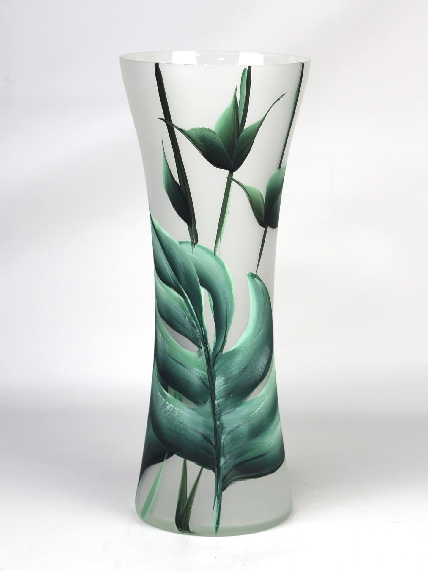 image-floor green art decorative glass vase 7756/360/sh338