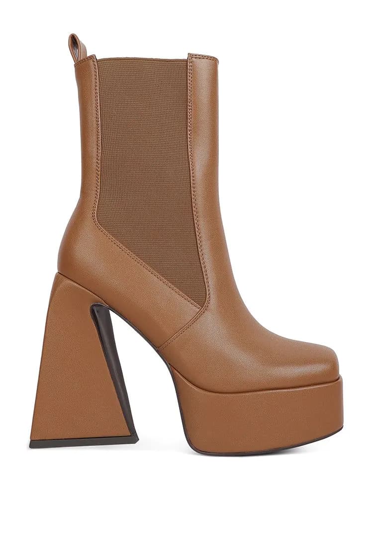 image-Frosty High Platform Block Heel Chelsea Boot