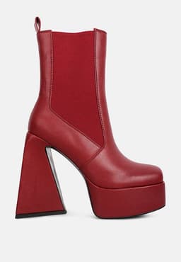 image-Frosty High Platform Block Heel Chelsea Boot