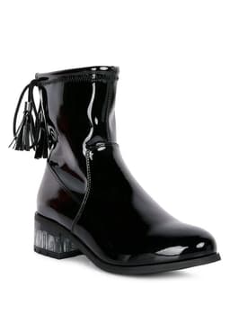 image-Cheer Leader Tassels Detail Ankle Boots