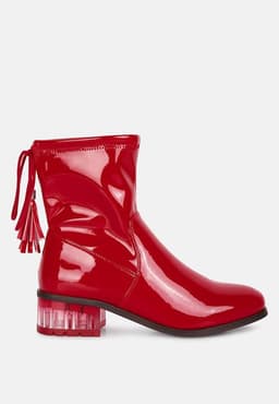 image-Cheer Leader Tassels Detail Ankle Boots