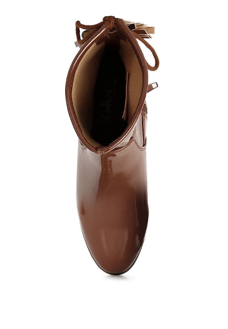 image-Cheer Leader Tassels Detail Ankle Boots
